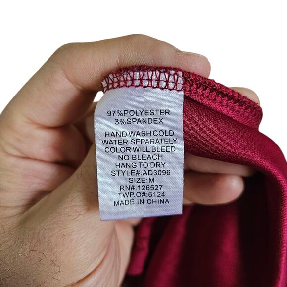 Alythea Women's M Two Tone Evening Dress Gold Glitter Maroon Valentines Date - Picture 6 of 6